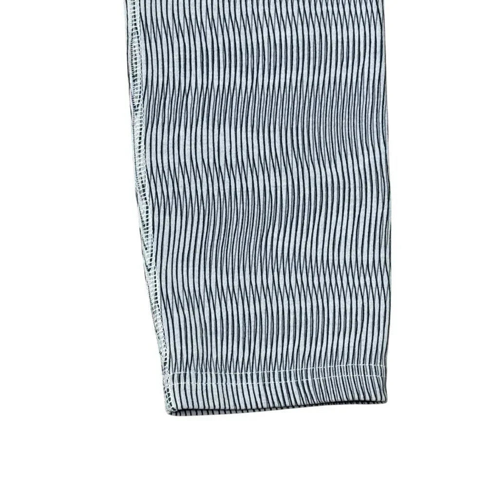 Nike Striped Leggings Gray Black Size Small